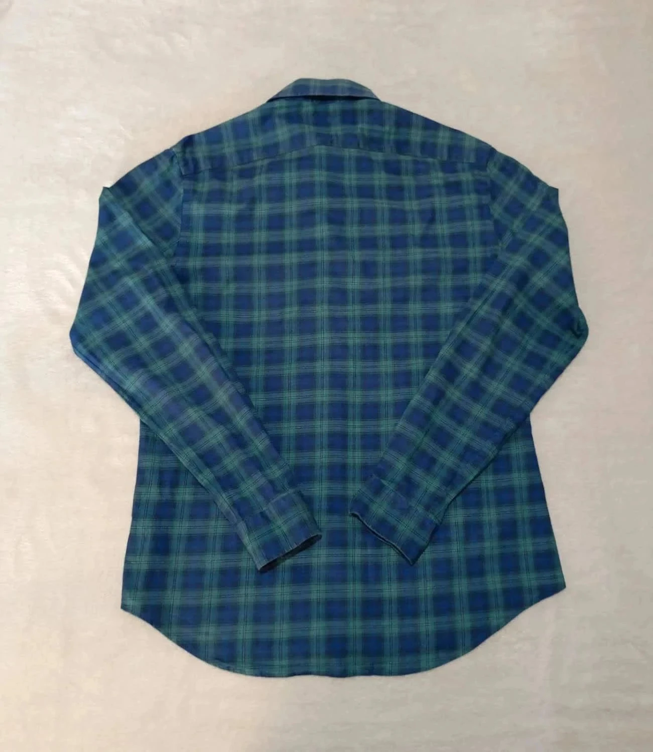 Tommy Hilfiger blauw geruite overhemd groen Slim Fit Stretch Maat 15½ 34-35 – photo 3